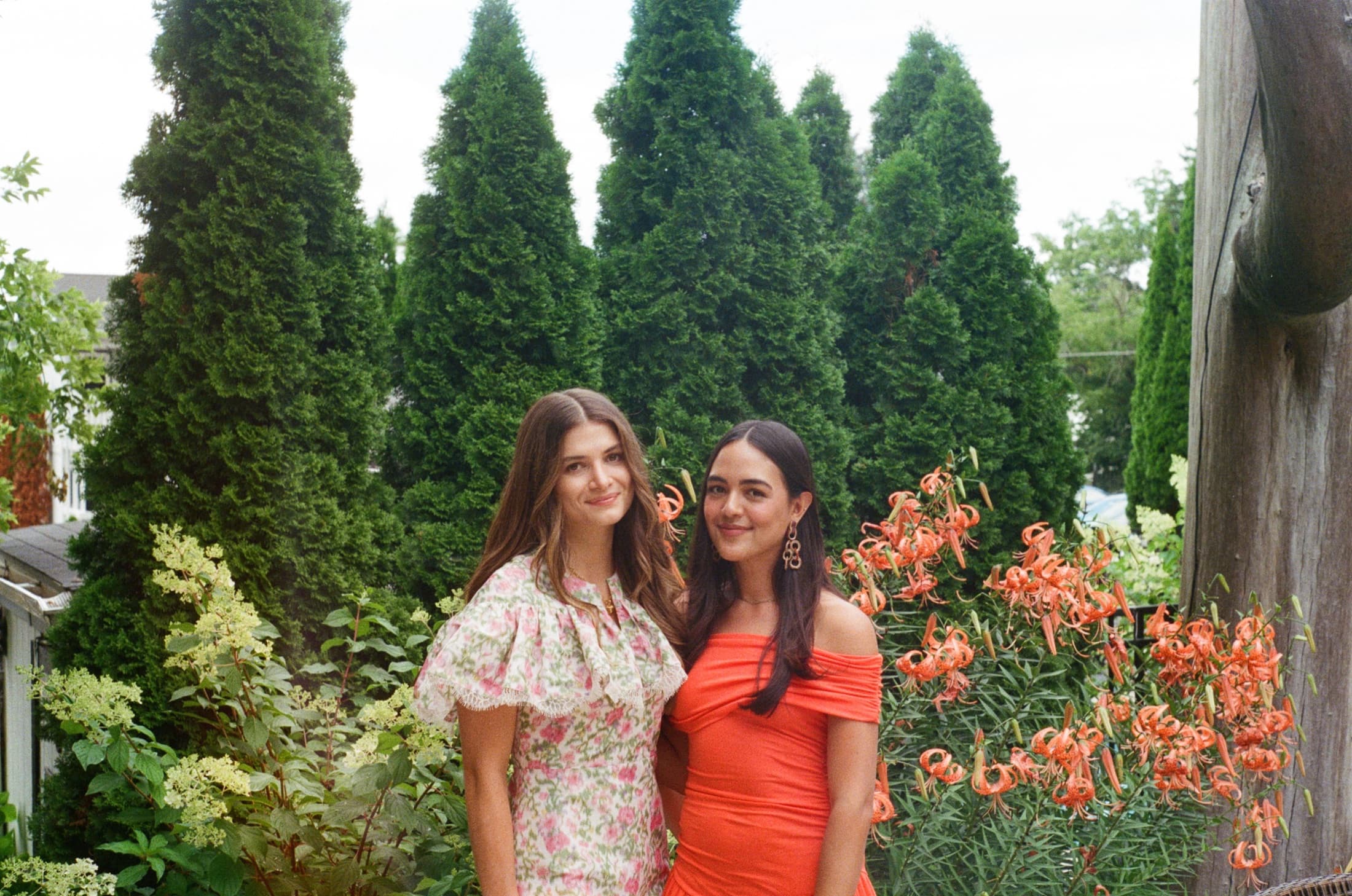 Village Wardrobe founders Macon and Maria in a garden